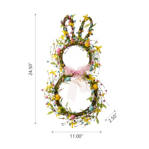 Couronne de Printemps Lapin de Pâques pour Sublimer Votre Porte - 5