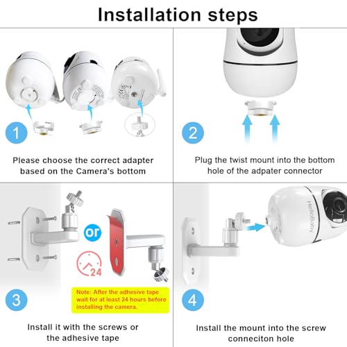 AOZTSUN Adjustable Baby Monitor Mount Compatible with HelloBaby HB6550 HB65/HB66/HB248,ANMEATE SM935E,Nanit Pro Smart Baby Monitor Wall Mount Easy to Install