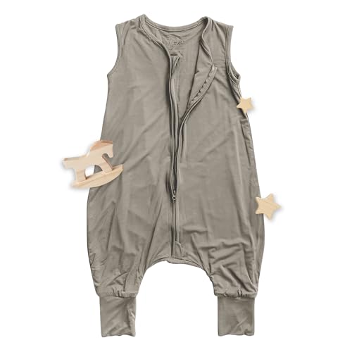 Image of Toddler Sleep Sack Sleeveless Wearable Blanket | Soft, lightweight design with adjustable foot cuffs, anti-slip grips, and all-night comfort for active little sleepers.
