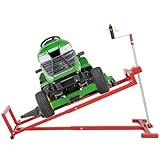 Lawn Mower Lift Jack, Heavy-Duty Telescopic Maintenance Stand for Riding Lawn Mowers & Zero Turn Mowers, 880 Lbs Capacity, with Power Tool Handle & Hand Crank, Foldable Design for Storage