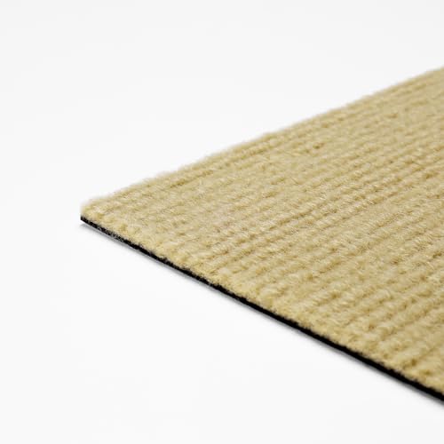 Livelynine Teppichfliesen Selbstklebend 30x30CM Teppichboden Fliesen Selbstklebend Beige Abwaschbare Teppich Boden Wohnzimmer Schlafzimmer Flur Teppich Bodenbelag Selbstklebend Büro, 4 Teppichfliesen