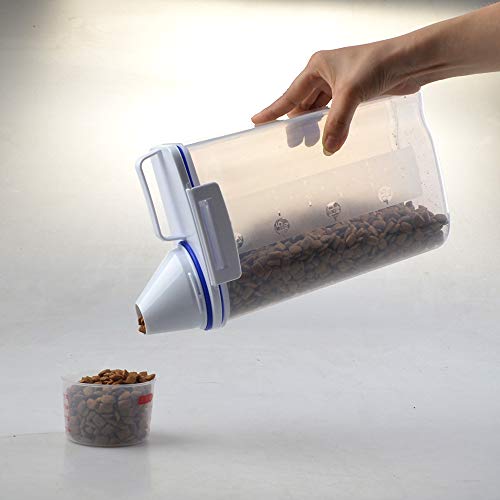 Baisyne Pet Food Storage Container with Measuring Cup, 2lb/2.5L, Pour Spout for Small Dog Cat Bird Turtle, Waterproof… - Image 3