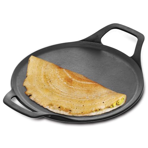 Hawkins Futura 27 cm Cast Iron Dosa Tava, Pre-Seasoned Cast Iron Flat Tawa for Roti, Cast Iron Cookware for Kitchen, Black (CIDT27) (B0CP5K6Q3Z) Amazon Price History, Amazon Price Tracker