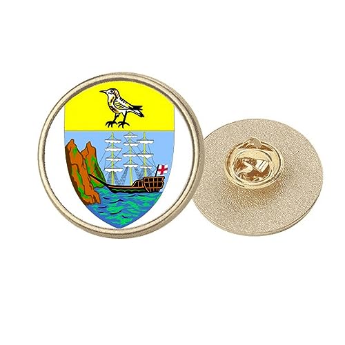 Broche en métal doré Helena avec emblème africain chic