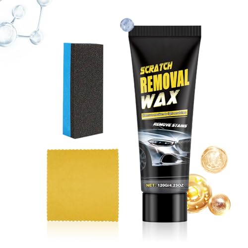 Juego de barniz y pasta abrasiva de pulido – antiarañazos para coche | portátil para restauración de pulido de detalles | Crema reparadora para daños de pintura de det