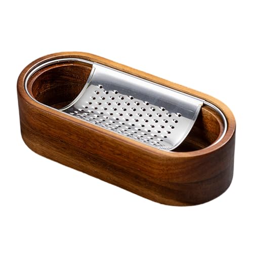Rallador de queso de acero inoxidable con caja de madera miniatura 5