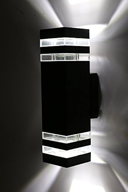 14W E27 LED-bulb-replaceable Wall Sconces Outdoor Up/Down Light Pure White