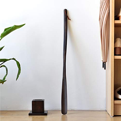 Shoe Horn Long Handle For Seniors Beech Wood Long Handle Shoehorn Handmade Self|Standing Super Long Shoe Lifter (Color : Brown, Size : 75X12Cm) #TOP5