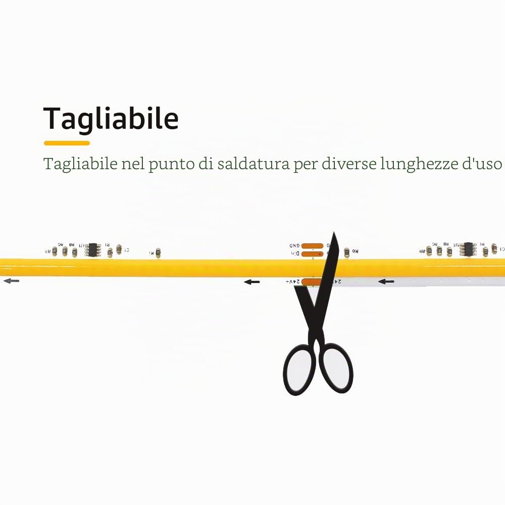 Ws2811 - Striscia a LED per acqua corrente bianco caldo, 24 V, 10 m sequenziale, illuminazione lineare, striscia LED con controller pannello touch RF 24 V, alimentatore da 200 W