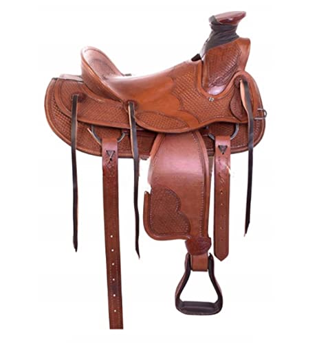 Leather Western Horse Saddle Big Horn Trail Saddlery Leather Headstall, Breastplate By Equistallion Saddlery (16.5 Inches) #TOP6
