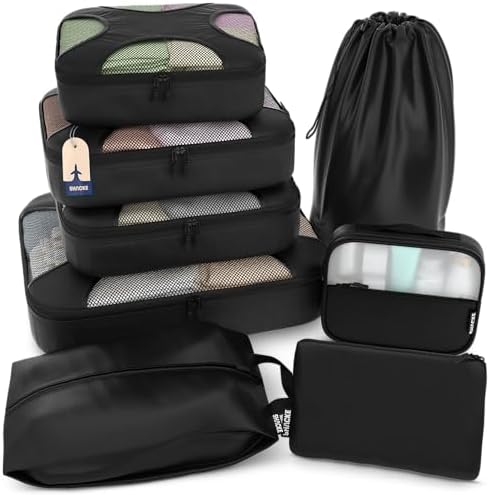 Shacke Packing Cubes for Travel 5 Set - Compression Luggage Organ...