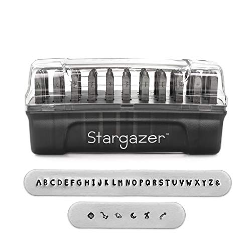 ImpressArt - Stargazer Metal Letter Stamps, Uppercase (2mm), Rated for Soft & Hard Metals, Professional Quality Stamps for Hand Stamping and Jewelry Making