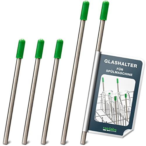 rep:labs Flaschenhalter Glashalter [5er Set] Spülmaschineneinsatz Flaschenhalter Flaschenständer für Flaschen und Gläser Geschirrkorbeinsatz Cover