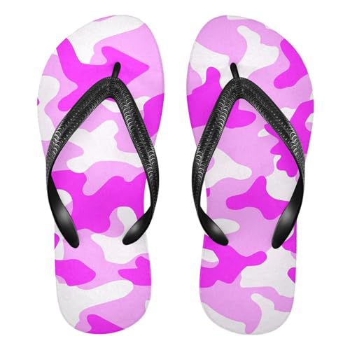 SPRIPORT Camouflage Slim Flip Flops for Women Men Comfortable Casual Thong Cushion Sandals with Non-Slip Rubber Sole Flat Sandals for Summer Beach Walking