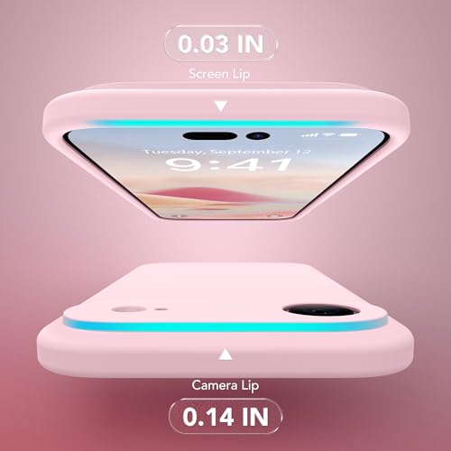 Image of Magnetic for iPhone Air Case, Compatible with MagSafe, [Full Camera Protection][Screen Protector] Silicone Shockproof Protective Phone Case for iPhone 17 Air 6.5 inch, Chalk Pink