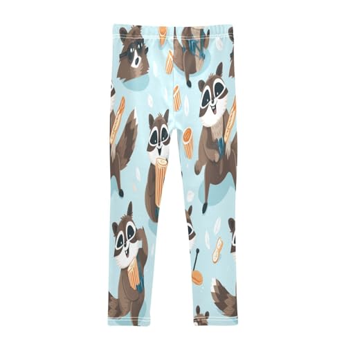 Toddler Girls Leggings Printed Yoga Pants Leggings Brown Raccoon for Kids2