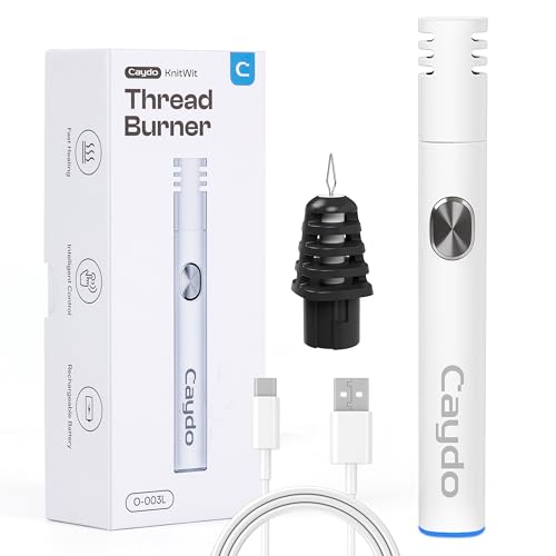 Caydo Thread Burner with A Replacement Tip Rechargeable Thread Zapper for Burning and Trimming with Indicator Light for Beading Weaving Sewing & Jewelry Making