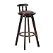 XIN CHANG LWH Silla de Bar, Silla de Madera Maciza Taburete Alto 360 ° Silla giratoria Asiento Altura: 73 cm Apto para Bares y cafés y restaurantes (Color : Brown)