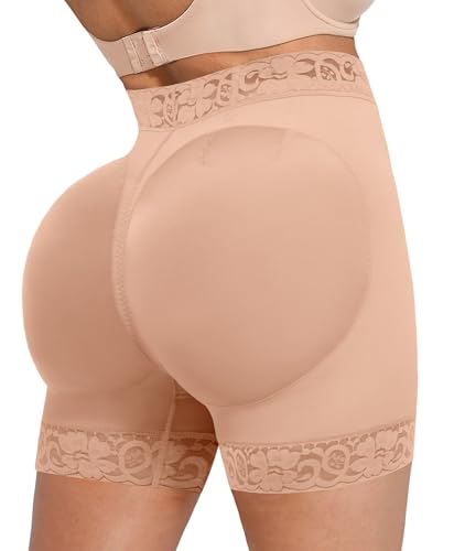 Image of SHAPELLX Butt Lifting Shapewear For Women Tummy Control Faja Shaping Shorts Thigh Slimming Panties Mid Waisted Shaper