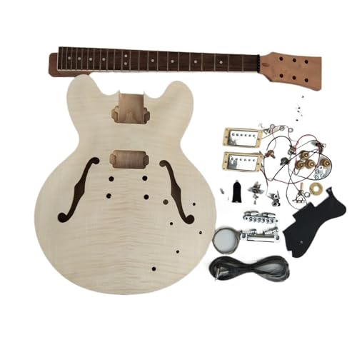 Unfinished Guitar Body The Semi Finished Jazz Electric Guitar Kit Includes The Body Neck And Accessories