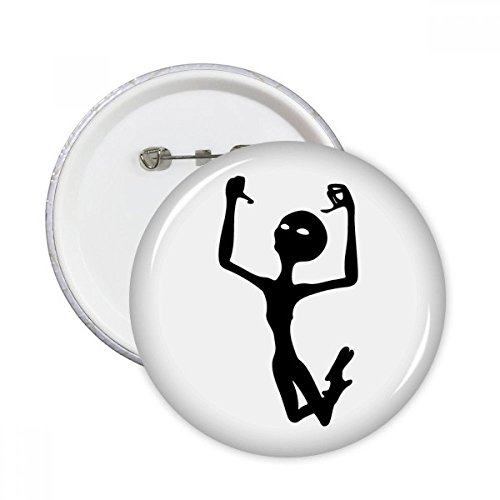 Badge Alien bouton univers multicolore décoration vêtements 5pcs L