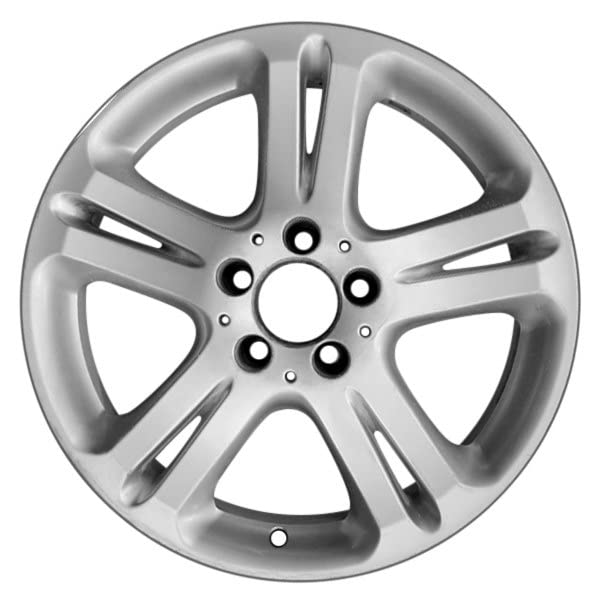 17 inch Aluminum Wheel For 2004-2007 Mercedes-Benz E-Class 5-Double Silver Wl; 5 Lug 112 mm 17 x 8 in Reman - Factory Wheel Rim