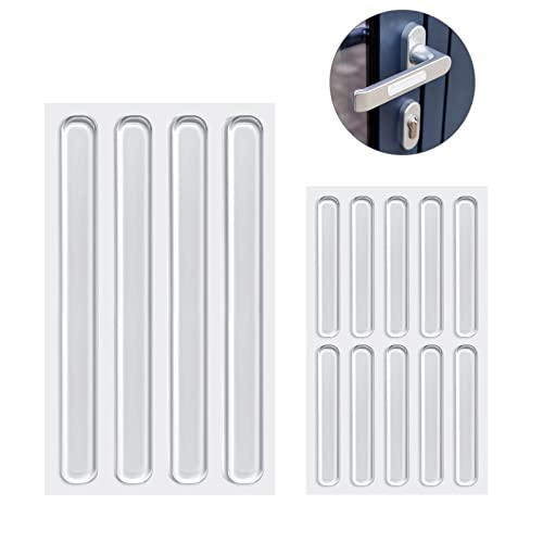 Vicloon Pies de Silicona Transparentes,14PCS Almohadilla Autoadhesiva,Topes Elásticos,Autoadhesiva Lagrimas,Topes Adhesivos Transparentes para Paredes,Gabinetes Cajones y Protectores de Muebles