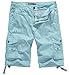 WenVen Men's Cotton Twill Cargo Shorts Outdoor Wear Lightweight