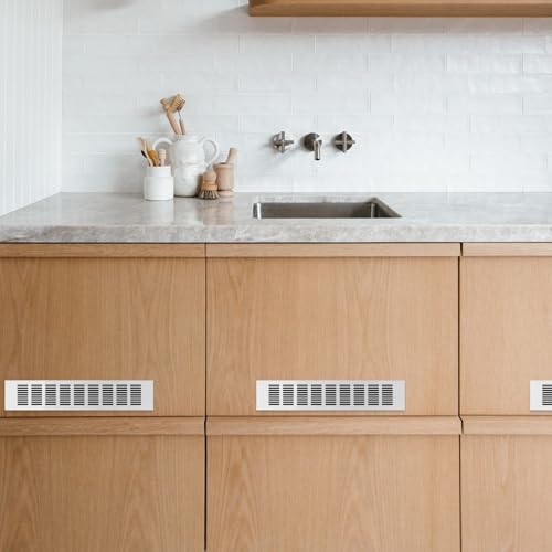 JIEHIN 5 Stück Lüftungsgitter Tür 400 x 80mm, Aluminium Belüftungsgitter, Ventilation Grille Aluminium Lüftungsgitter für Kühlschrank Badezimmer Schrank Schuhschränke Wohnmobil