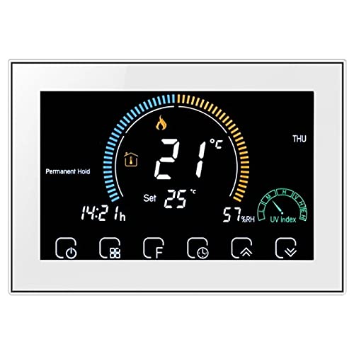 Beca BHT-8000GALW - Termostato WiFi con control de calentamiento de agua de 5 A, aplicación de control programable inteligente (blanco)