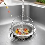 1pc Stainless Steel Drain Plug – Anti-Slip Handle Hair Catcher – Shower and Sink Filter – Effortlessly Prevents Blockages and Clogs – Durable and Rust-Resistant for Kitchen and Bathroom
