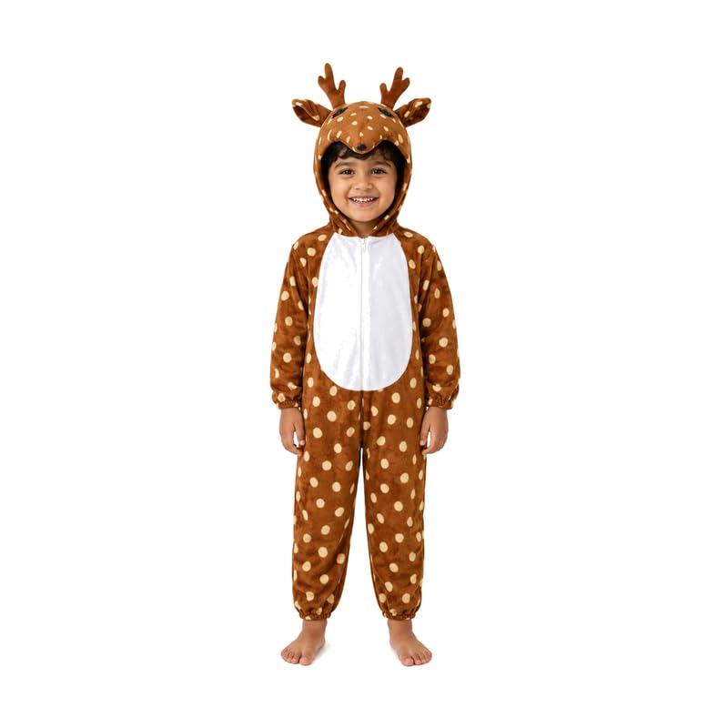 Image of Animal Costume for Kids | Plush Fancy Dress Costume for Boys & Girls |School Fancy Dress, Annual Day, Jungle Theme, Role Play, Halloween & Birthday Party