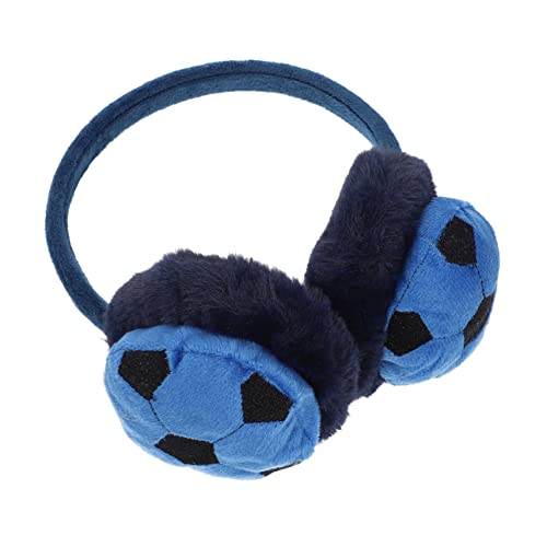 Boys Winter Ear Muffs Soccer Shape Earmuff Warm Earshield Cute Cartoon Design Lightweight Cold Weather Protection for Outdoor Activities