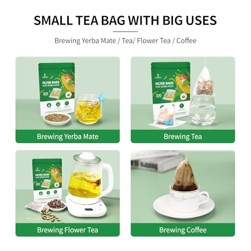 Cuopru Tea Filter Bags with Drawstring