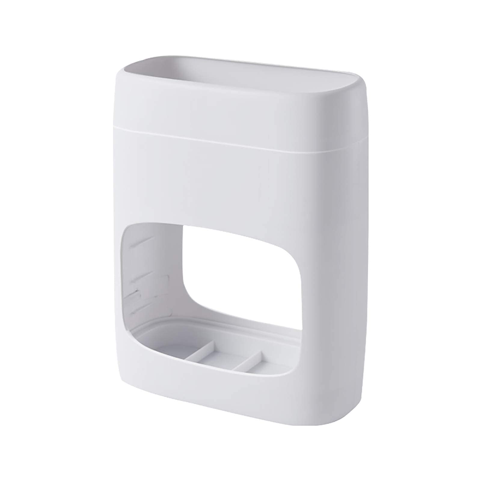 Porte-parapluie blanc en plastique LUNEZY avec bac d'eau amovible