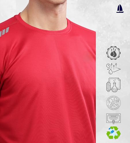 Image of Men's Regular Fit Quick-Dry Active T-Shirt for Gym & Sports - Stylish, Comfortable, and Perfect for Workouts & Everyday Wear