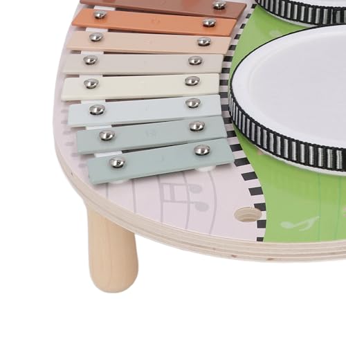 Batería para niños de madera con diseño multifuncional para estimular el desarrollo musical 6