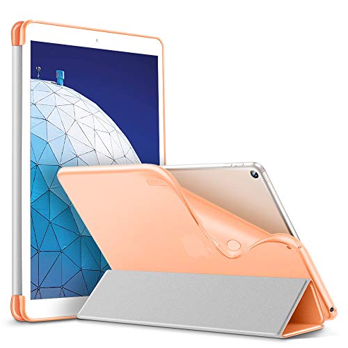 Image of ESR Rebound Slim Smart Case Specially Designed for iPad Air 3 10.5 inch 2019, Flexible TPU Back Cover with Rubberized Coating, Auto Sleep /Wake and Viewing /Typing Stand for iPad Air (3rd Gen) 2019, Papaya