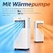 Freeze. nineH 9000BTU Mobile Klimaanlage mit Wärmepumpe, weiß, Monoblock-Klimaanlage und Heizung mit LED-Anzeige, Fernbedienung, Schlafmodus, verstellbarem Luftauslass, inkl. Abluftschlauch und Fenste