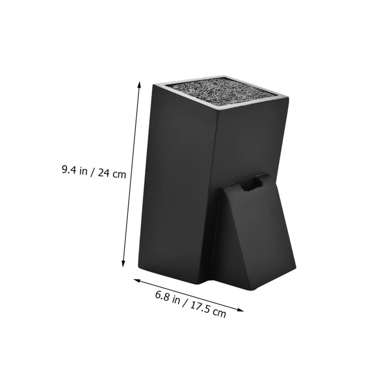 MUCKLILY 1Pc Detachable Kitchen Knife Storage Holder Creative Scissors Rack Black Countertop Organizer for Home Restaurant and Saving Design for Tidy Countertops