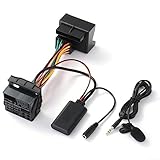 Einfach zu bedienen: Dieser Adapter ist einfach zu bedienen. Alles, was Sie tun müssen, ist, das Element in das hintere Radio zu stecken, das rote Kabel zu 12V, das schwarze Kabel zu 12V, Ihr Telefon oder Pad mit Bluetooth-Modul zu verbinden, AUX aus Ihrem Radio zu wählen und Musik über Autolautsprecher mit Ihrem Telefon oder Pad abzuspielen.