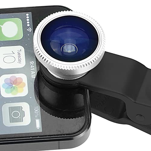 Universal 3 in1 Camera Lens Kit for Smart phones includes One Fish Eye Lens/One 2 in 1 Macro Lens and Wide Angle Lens/One Universal Clip/One Microfiber Carrying Bag - Image 2