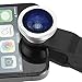 Universal 3 in 1 Camera Lens Kit for Smart phones (including iPhone, Samsung Galaxy, HTC, Motorola and More), Tablets, iPad, and Laptops includes One Fish Eye Lens / One 2 in 1 Macro Lens and Wide Angle Lens / One Universal Clip / One Microfiber Carrying Bag / with Camkix® Retail Packaging (Silver)
