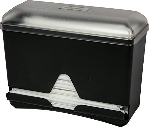 Carlisle FoodService Products ST250 Countertop Bulk Straw Dispenser, 250 Wrapped Straw Capacity, Black