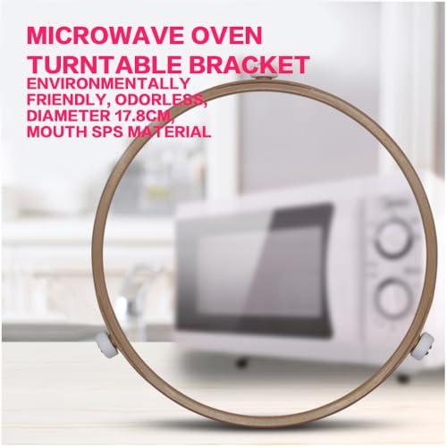 TSUOUKL Mikrowelle Drehring, Mikrowellen Plattenspieler Ring, Kunststoff Drehbarer Mikrowelle Drehteller Ring 17,8 cm Durchmesser, für Glasplatten Tabletthalterung Unterstüzung