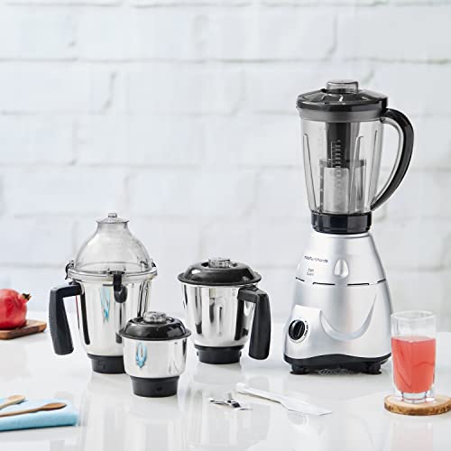 Morphy Richards Icon Superb 750W Mixer Grinder, 4 Jars, Silver and