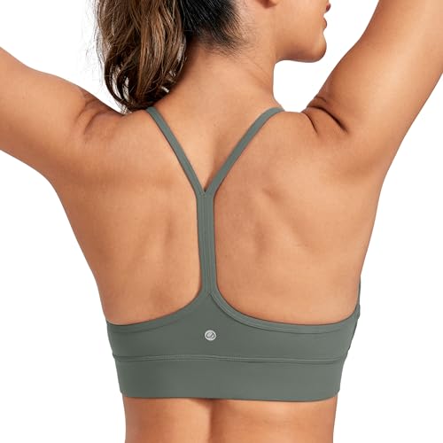 Image of CRZ YOGA Butterluxe Y Back U Neck Sports Bra | Light Support, Removable Pads, Yoga, Extremely Soft, Longline, for Women