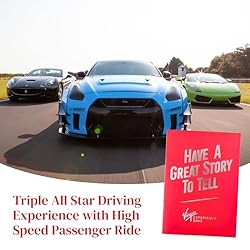 Triple All Star Driving Experience with High Speed Passenger Ride - choose from a line up of 60 different vehicles, followed by a passenger lap - 14 UK Locations to choose from