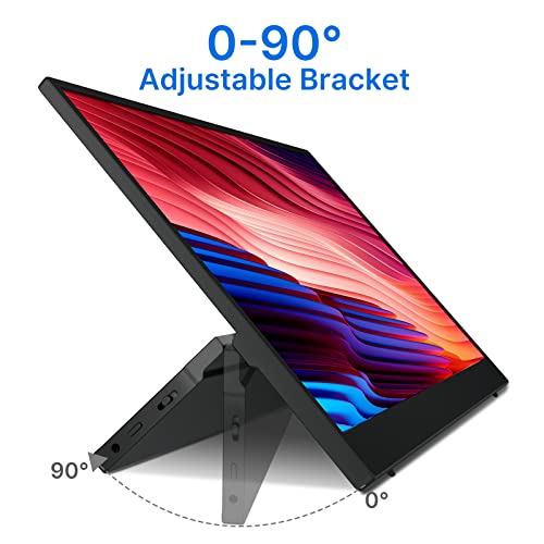 Dopesplay Portable Monitor 14.1'' Fhd 1080P Laptop Monitor Usb-C Hdmi Travel Monitor For Laptop, Ultra-Slim Ips Hdr Display W/Speakers, External Monitor For Pc Phone Mac Xbox Ps5/4 Switch #TOP2