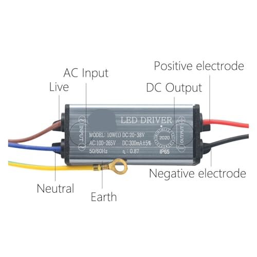 Alimentation LED 20W driver transformateur AC85V-265V DC20V-38V 600mA IP65 - 3